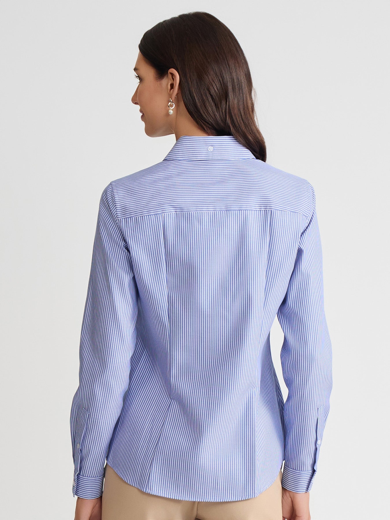 Striped Easy-Care Button-Up Shirt