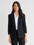 Notch Collar Rolled Cuff Bi-Stretch Blazer