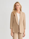 Notch Collar Rolled Cuff Bi-Stretch Blazer
