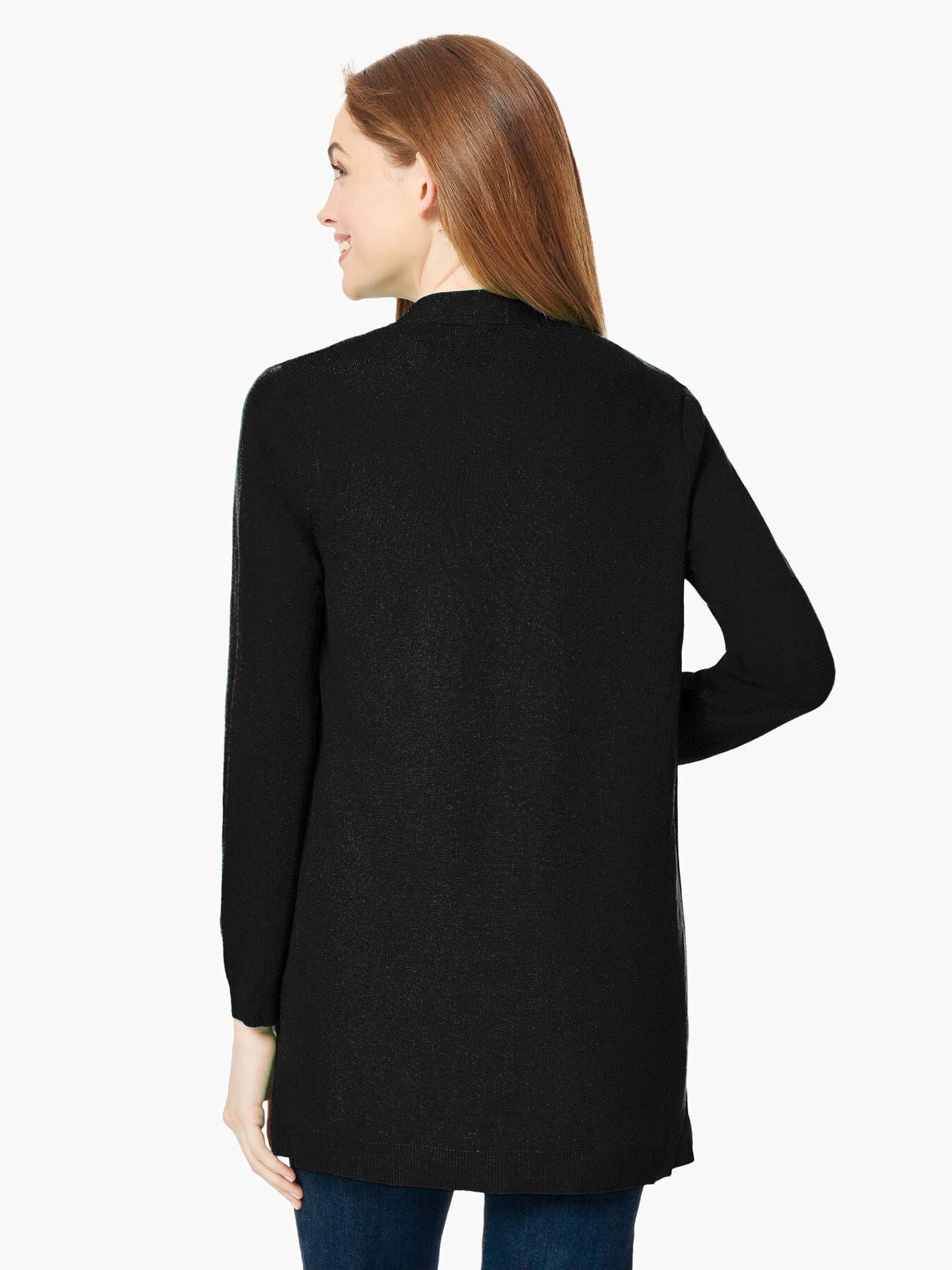 Plus Size Open Front Icon Cardigan