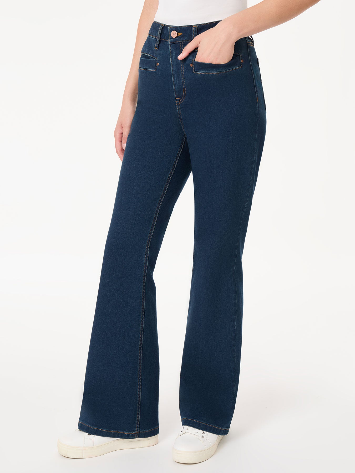 Petite Lexington High Rise Flare Jeans, West Point Wash