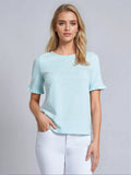 Ruffle Sleeve Stripe Top