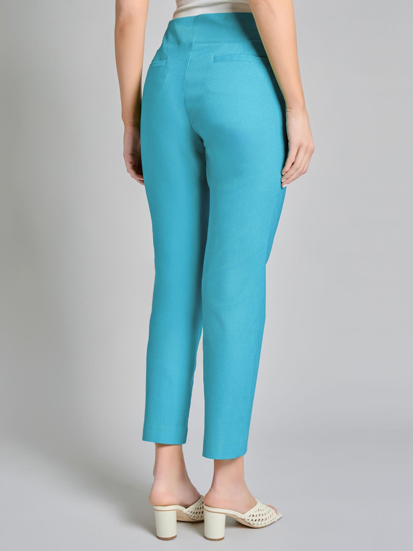 Pull-On Straight Leg Pants, Stretch Twill