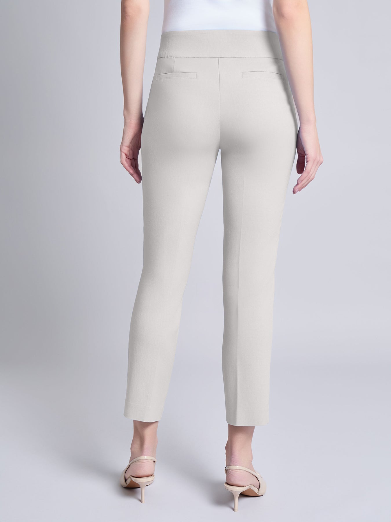 Solid Stretch Pull-On Straight Leg Pant