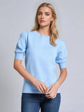 Stitch Puff Sleeve Top