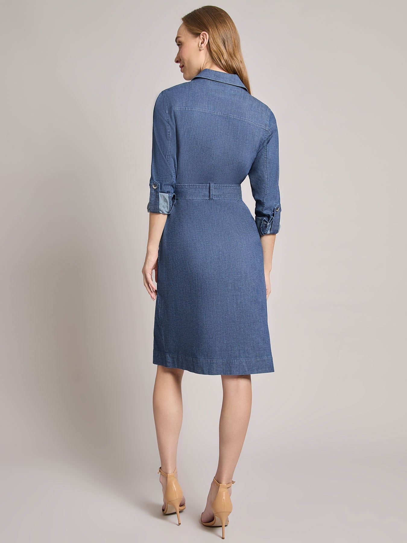 Pocket Tie Dress, Denim