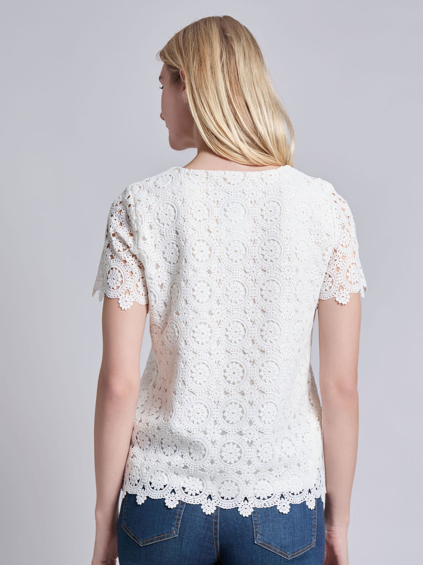 Short Sleeve Lace Top