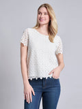 Plus Short Sleeve Lace Top