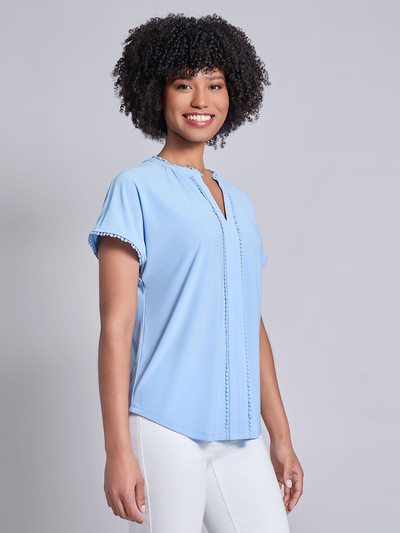 Split Neck Top
