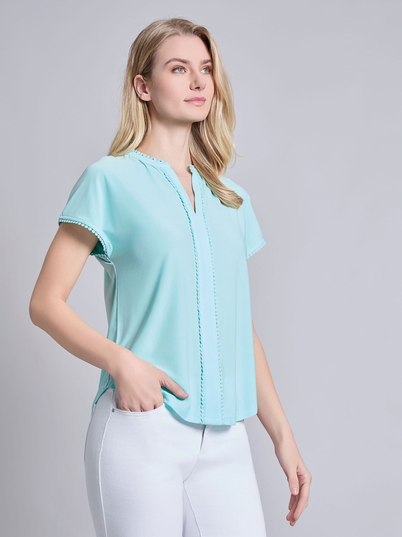 Split Neck Top