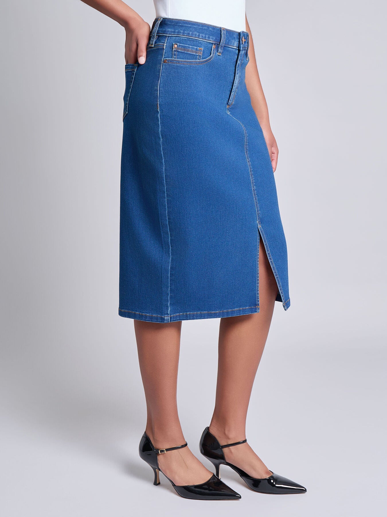 Petite Pencil Skirt, City Denim