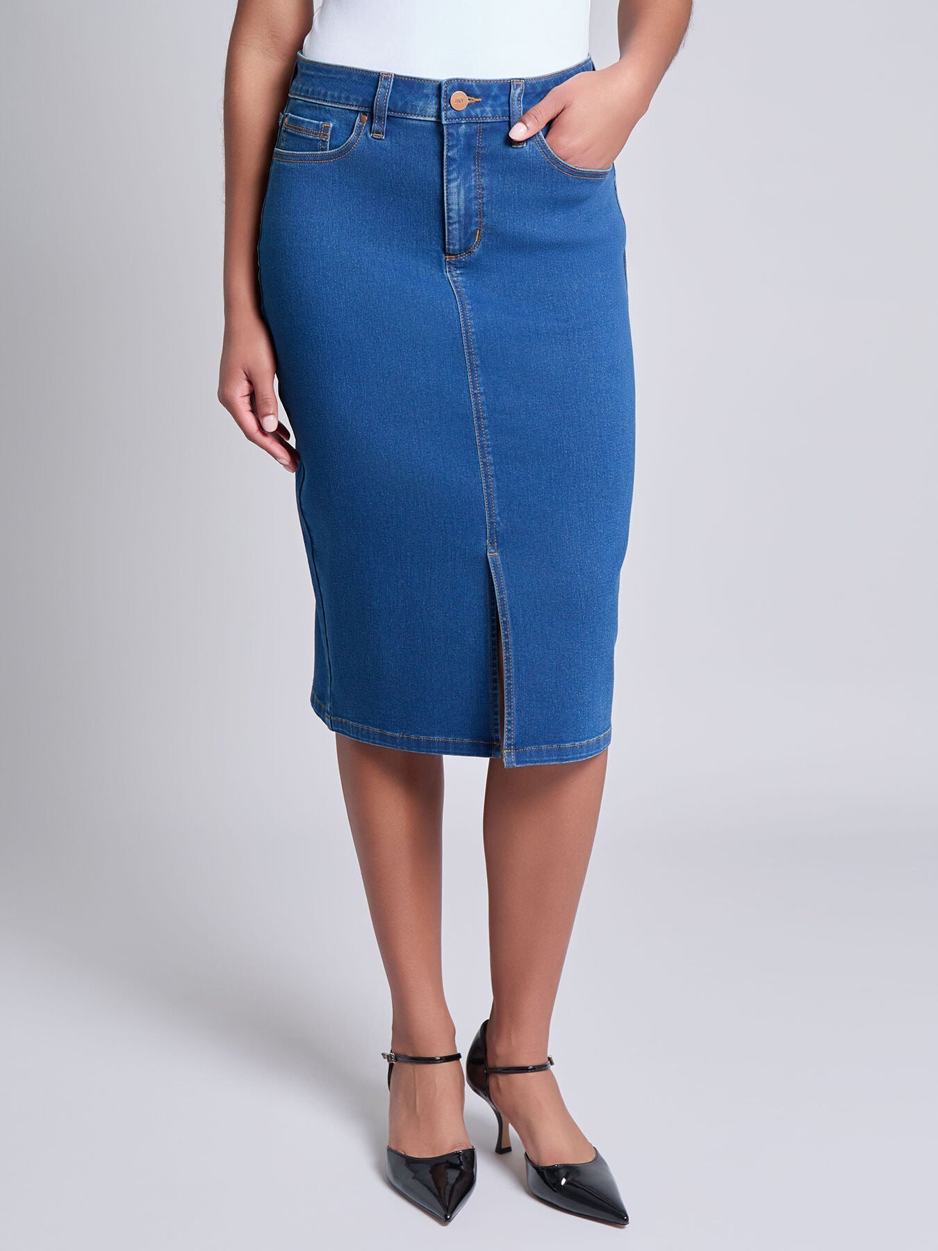 Petite Pencil Skirt, City Denim