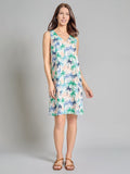 Gina Sleeveless Trapeze Dress, Linen Blend