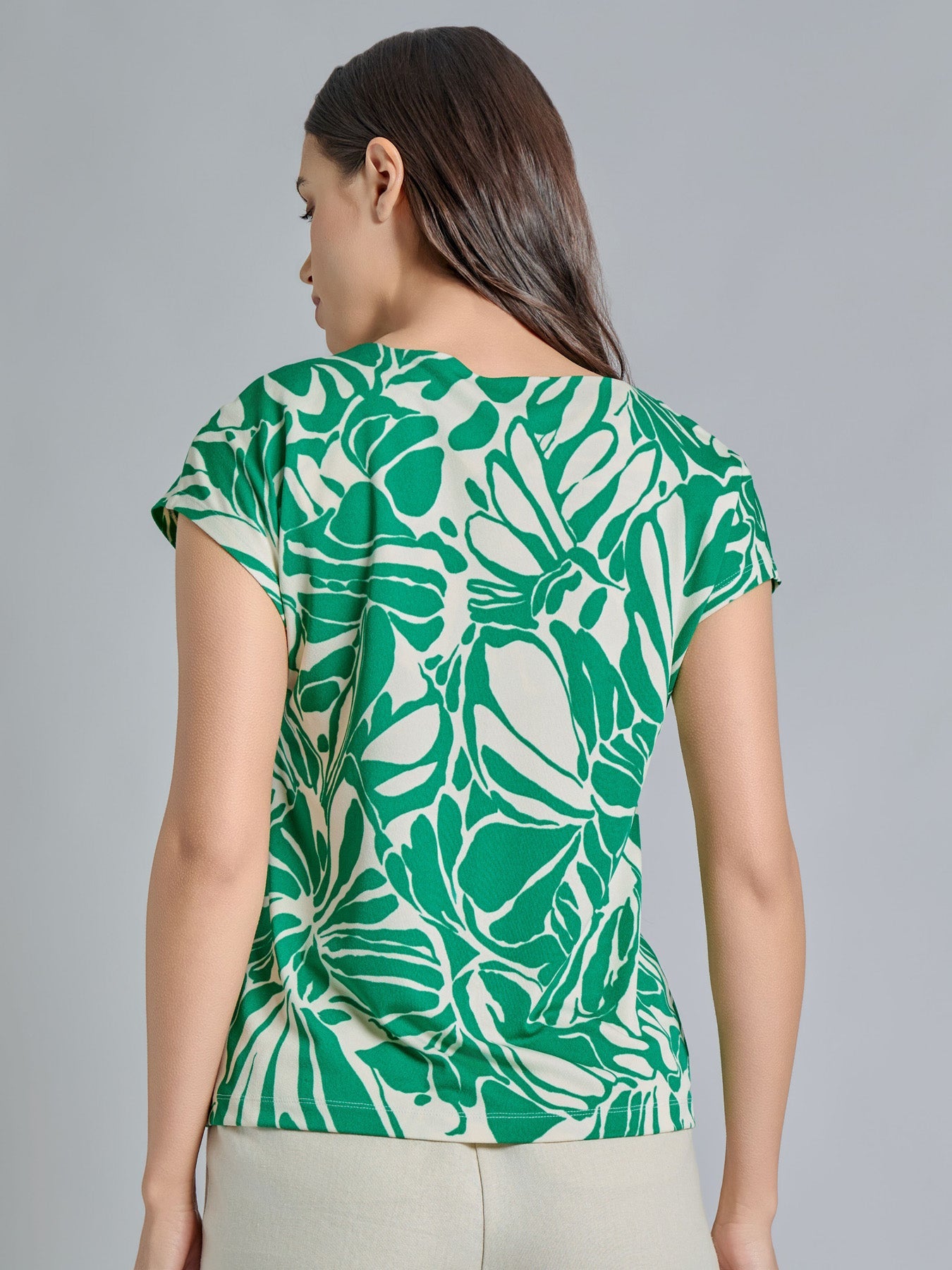 Plus Drop Shoulder Keyhole Neckline Top