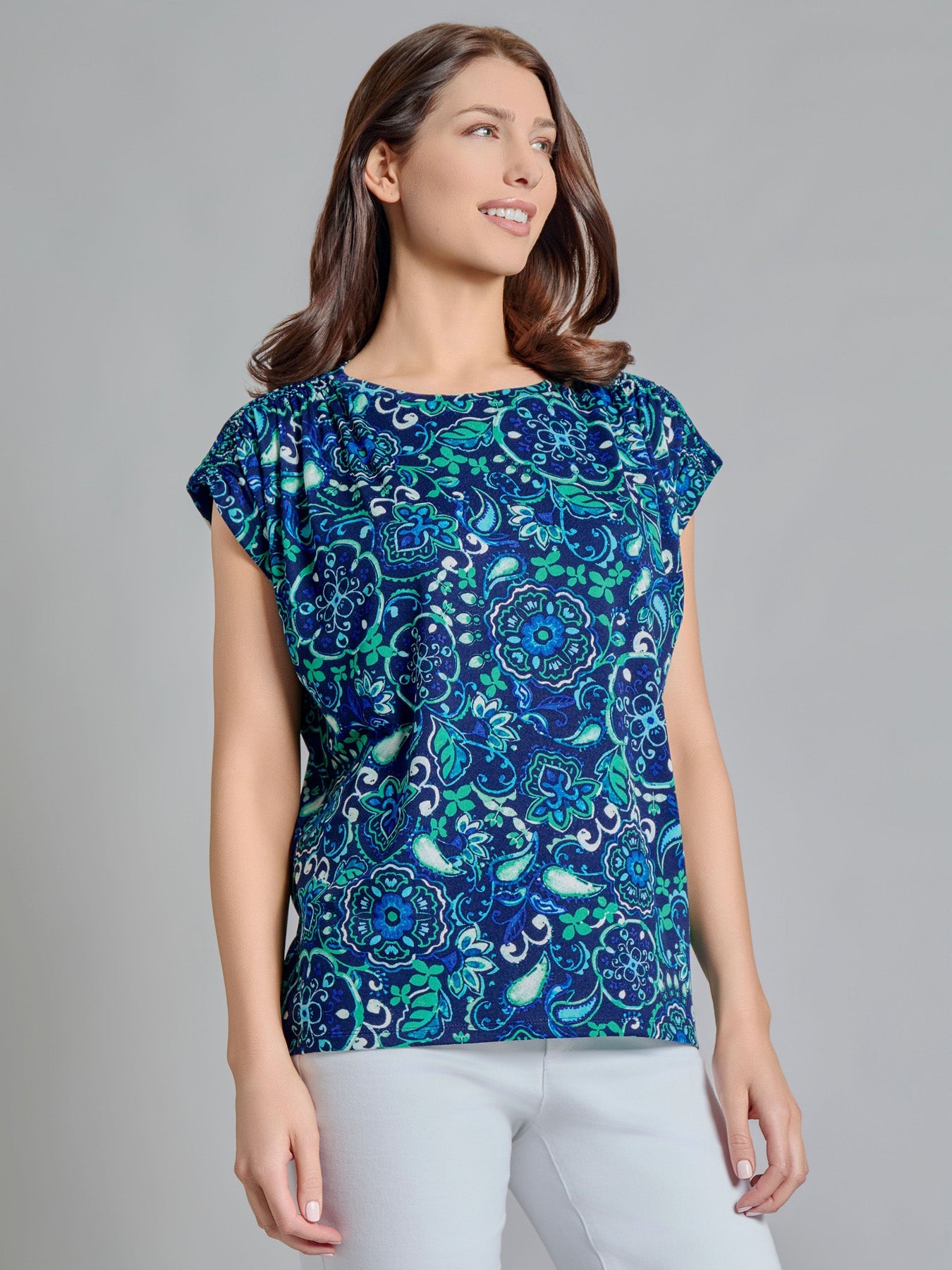 Shirred Shoulder Top