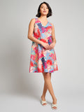 Gina Sleeveless Trapeze Dress, Linen Blend