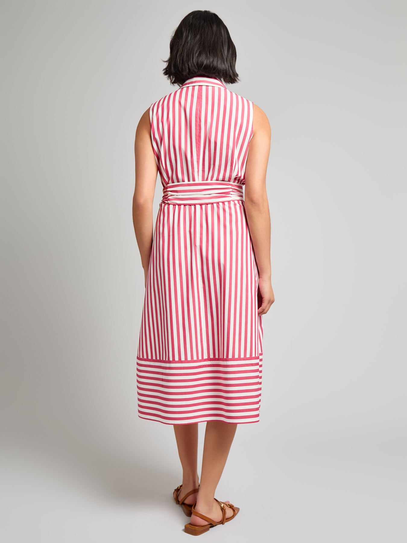 Petite Shannon Sleeveless Midi Shirt Dress, Stretch Cotton Blend