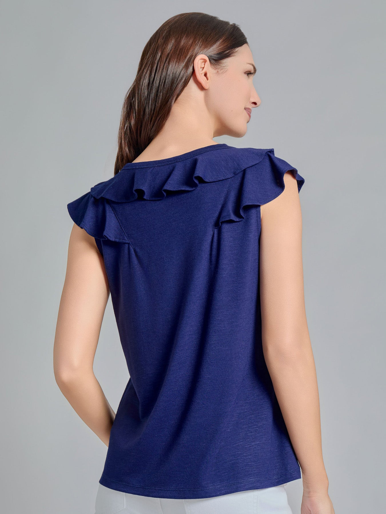 Ruffle V-Neck Tee