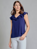 Ruffle V-Neck Tee