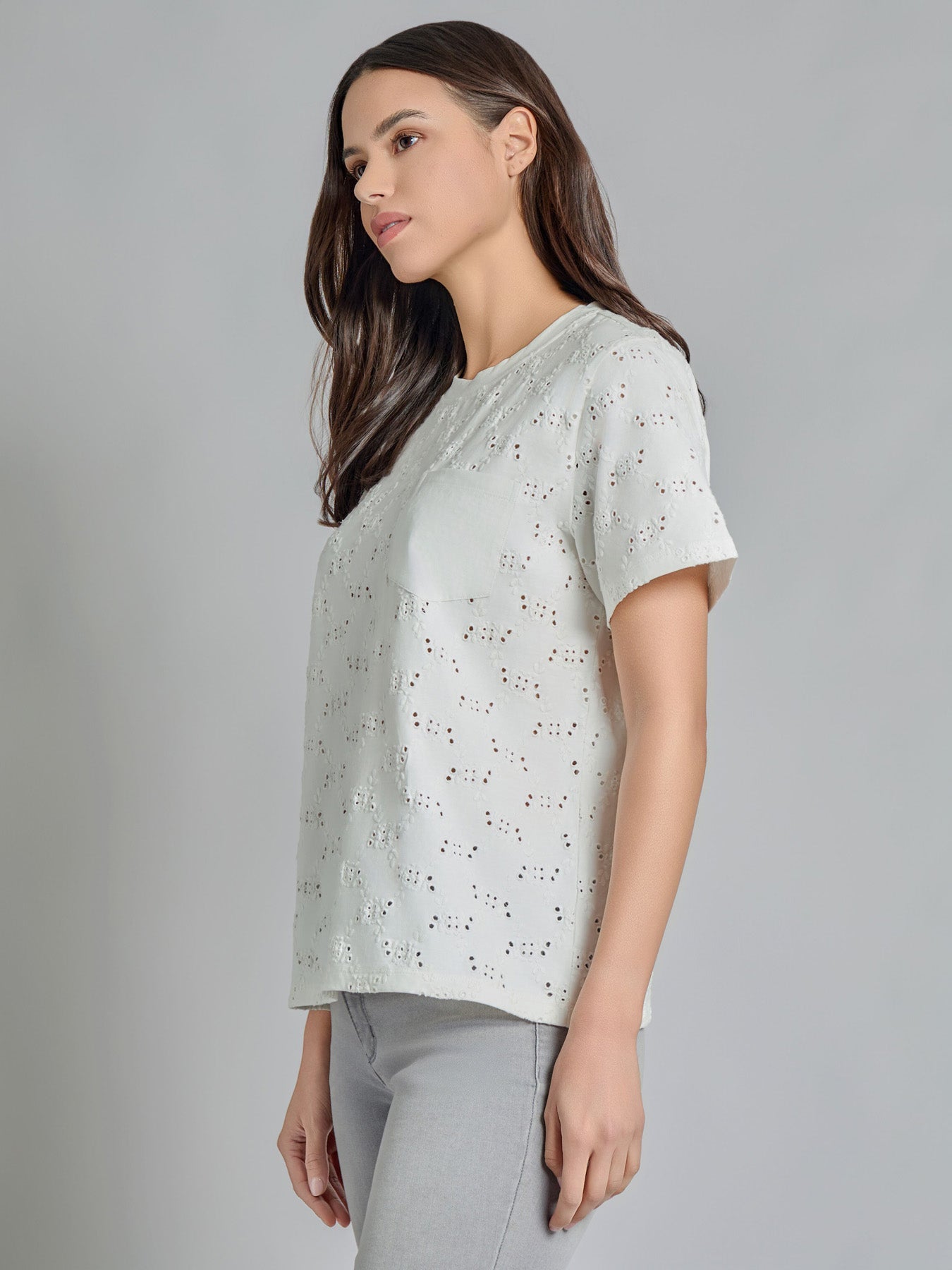 Eyelet Pocket Tee