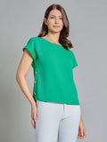 Button Detail Blouse, Jasper Crepe