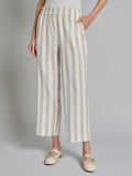 Pull-On Cropped Pant, Linen Blend