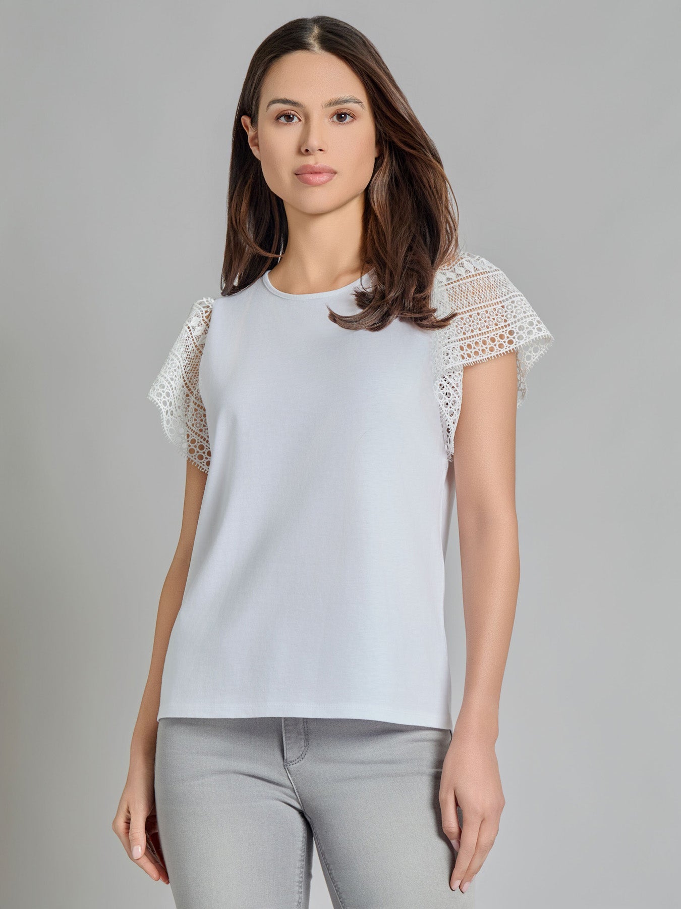 Crochet Flutter Sleeve Top