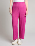 Petite Pull-On Textured Wide Leg Cropped Pant