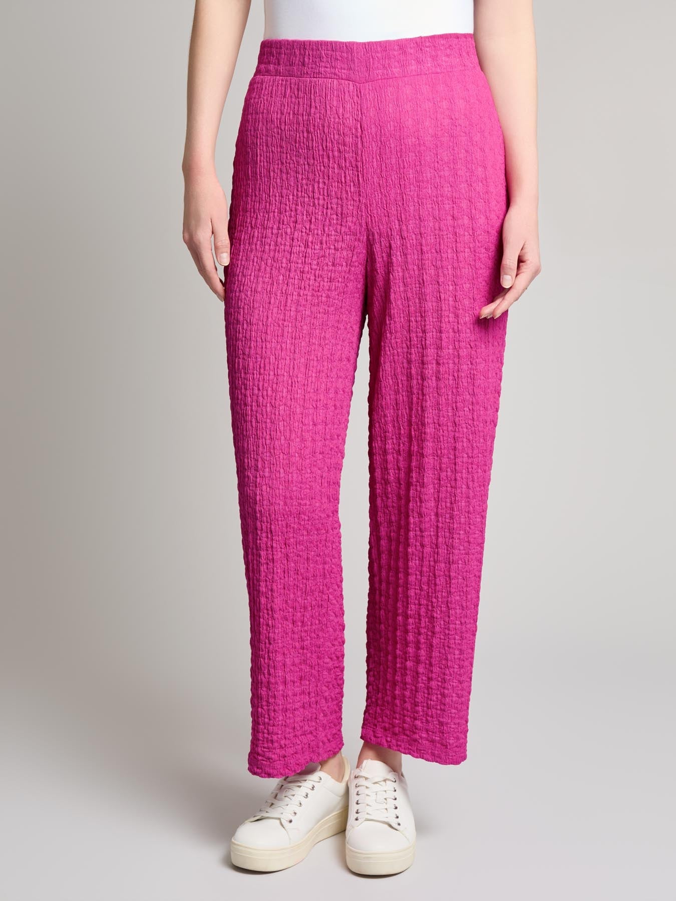 Pull-On Wide Leg Cropped Pant