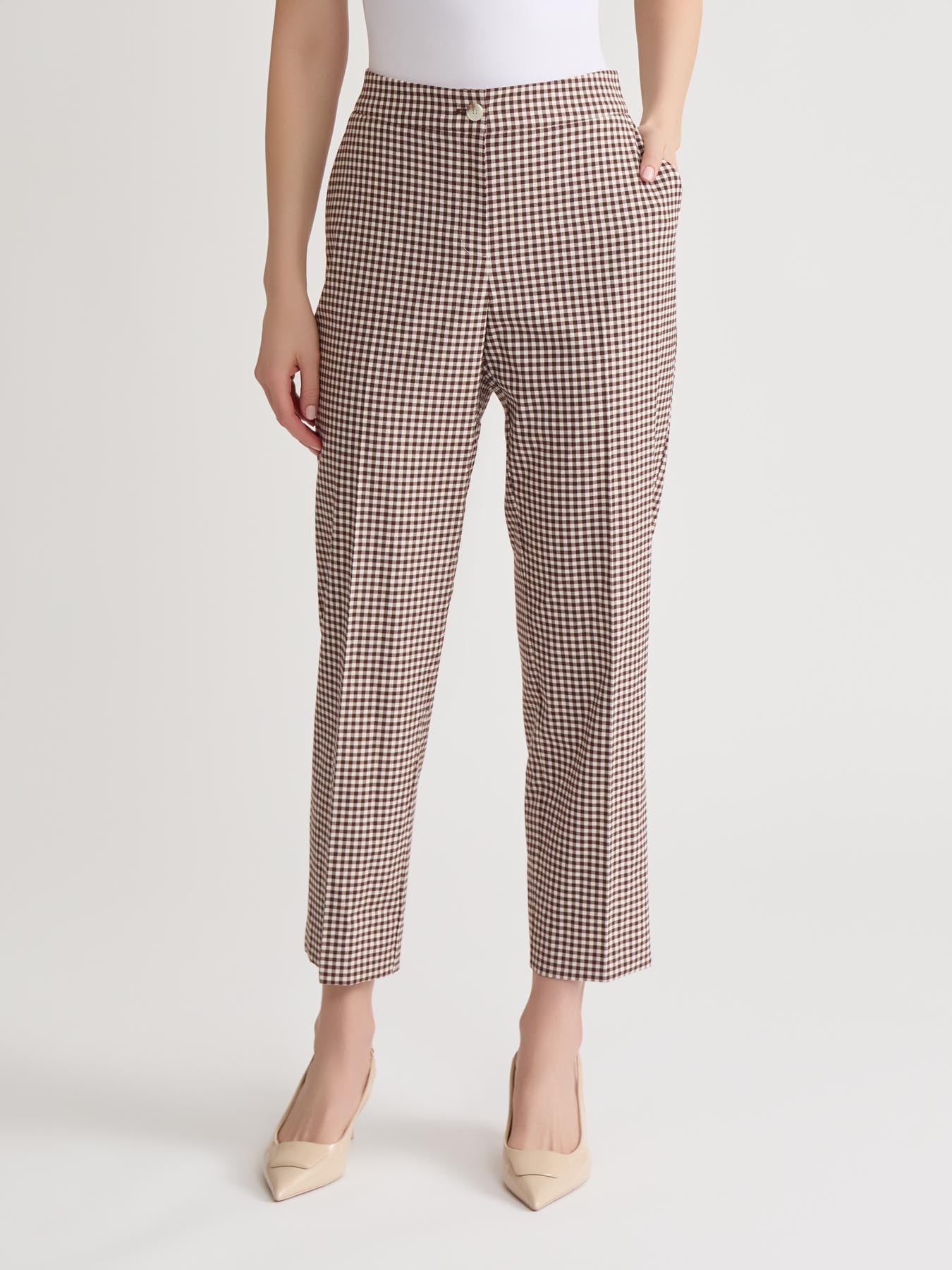 Straight Ankle Trouser, Stretch Tweed