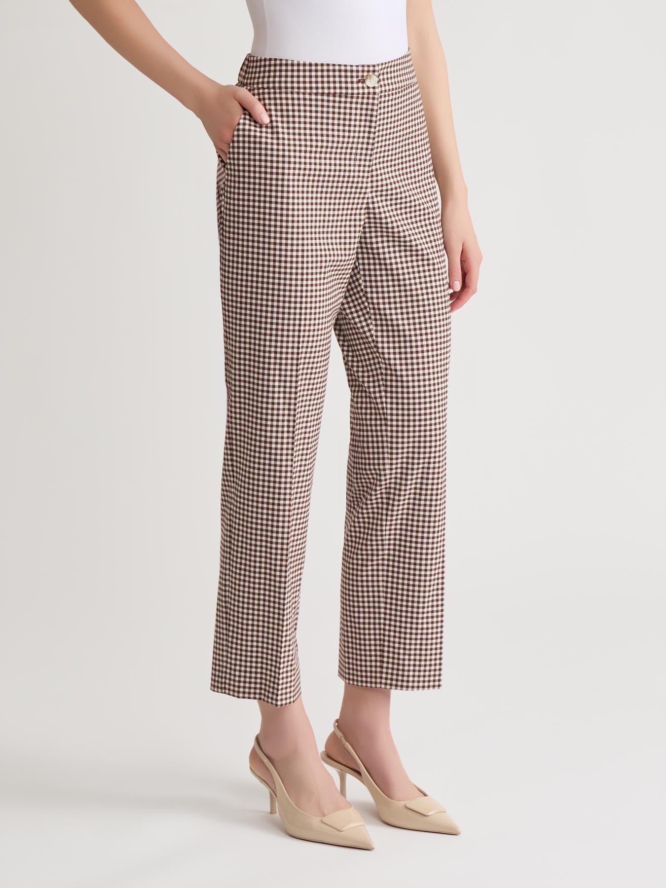 Straight Ankle Trouser, Stretch Tweed