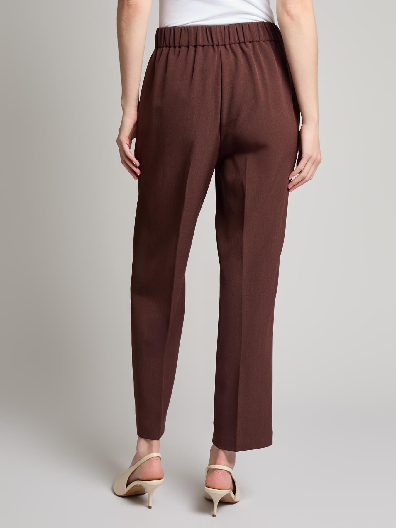Straight Ankle Pant, Stretch Crepe
