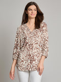 V-Neck Pleated Kelly Blouse
