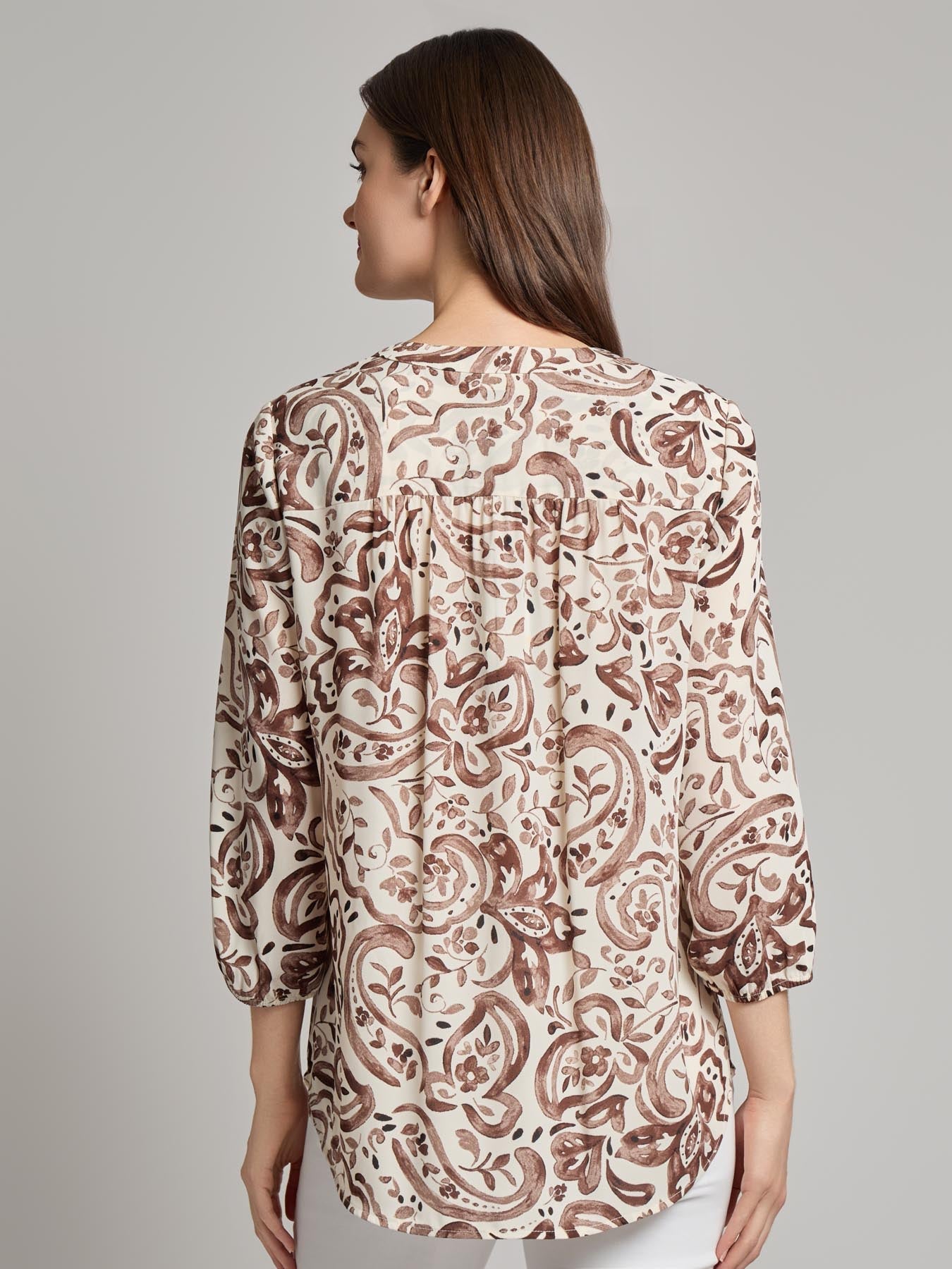 V-Neck Pleated Kelly Blouse