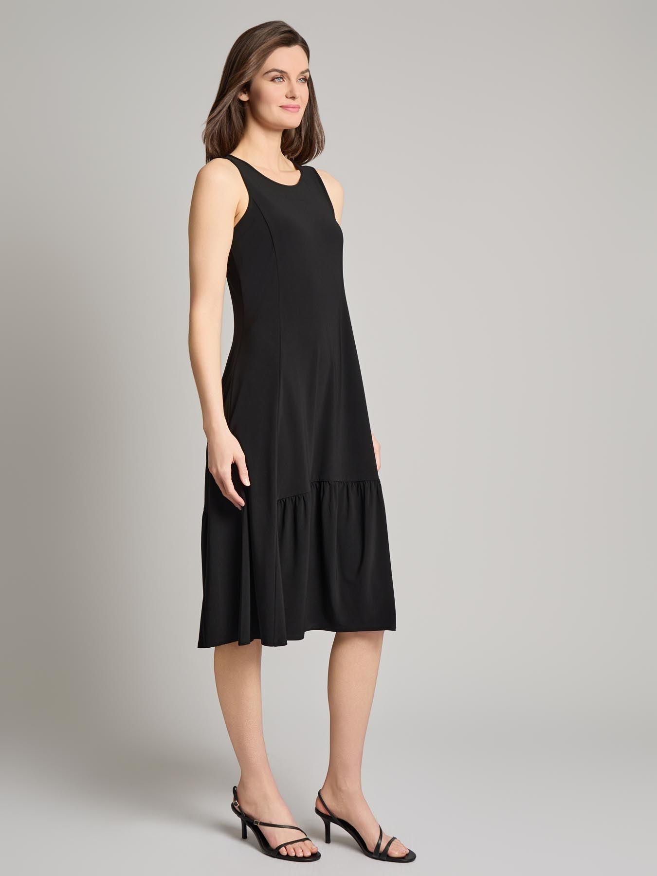 High Low Flounce Dress, Knit Jersey