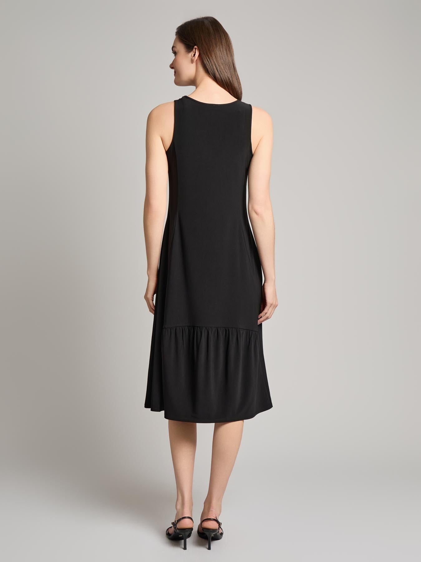 High Low Flounce Dress, Knit Jersey