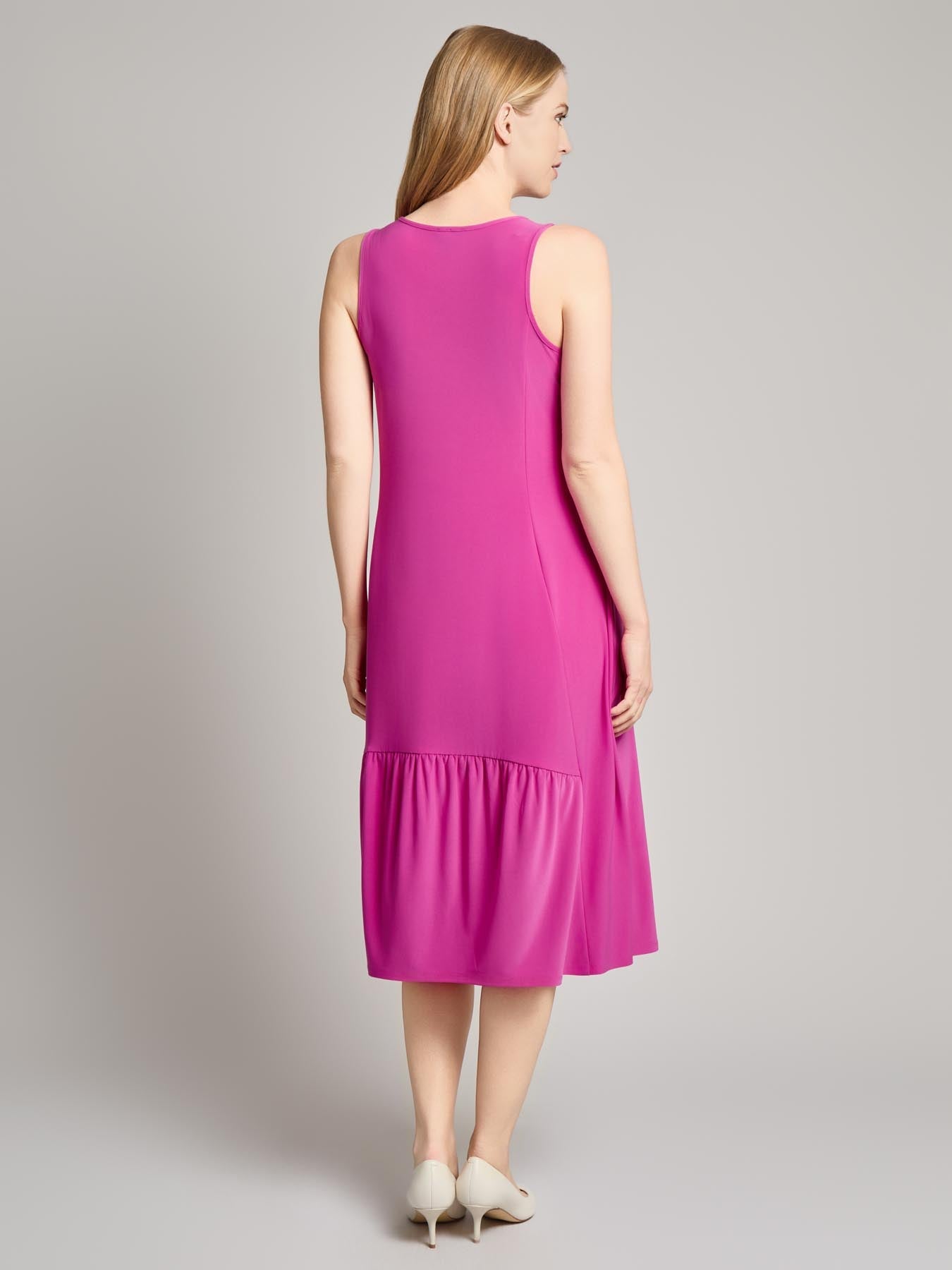 High Low Flounce Dress, Knit Jersey