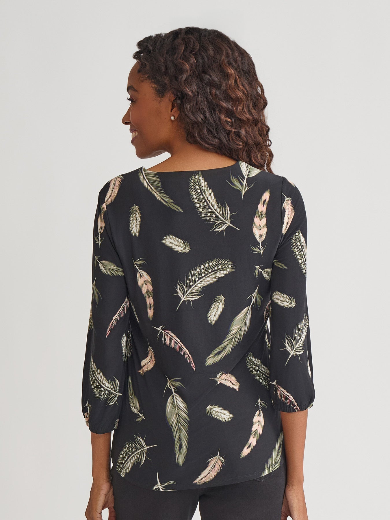 Printed Keyhole Blouse
