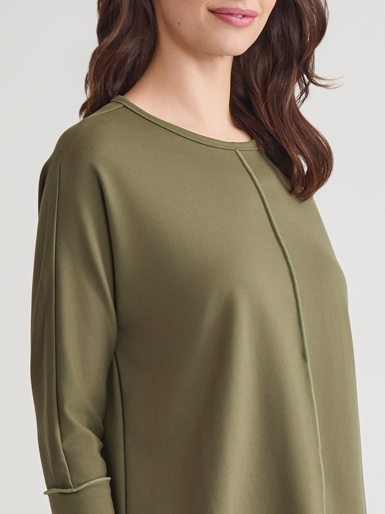 Plus Seam Detail Dolman Tunic, Serenity Knit