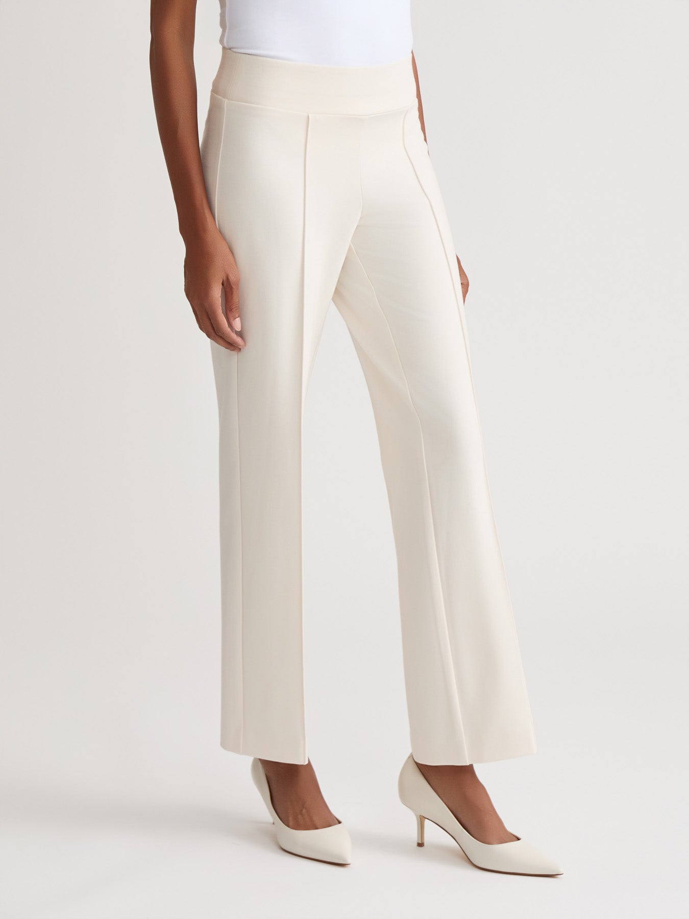 Pull-On Pintuck Trouser, Serenity Knit