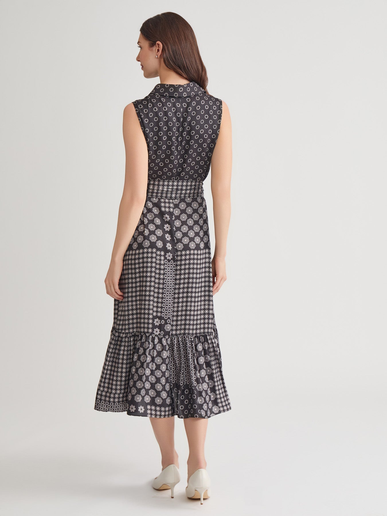 Sleeveless Midi Shirt Dress