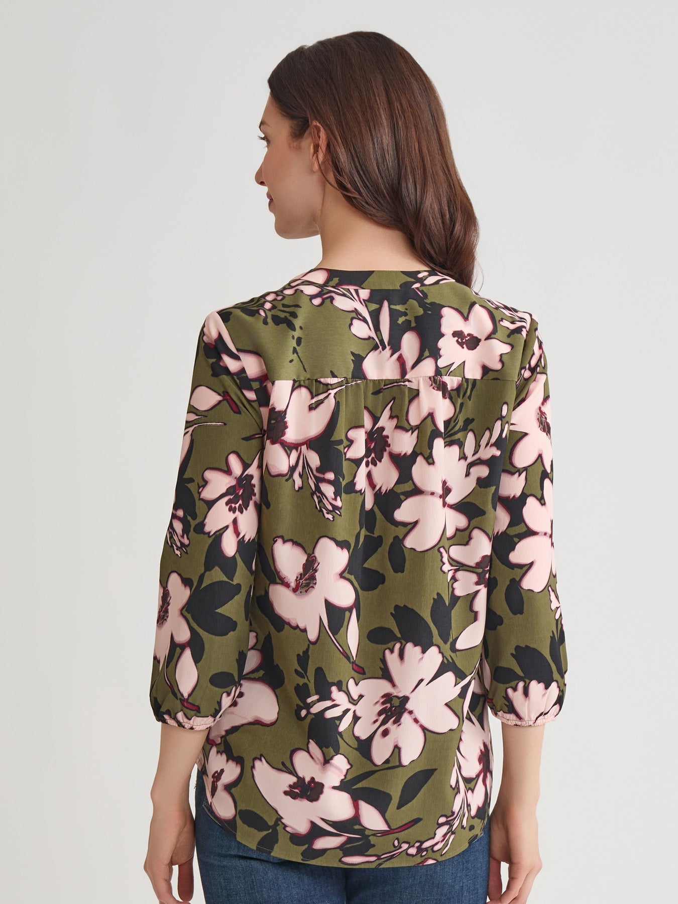 V-Neck Pleated Kelly Blouse