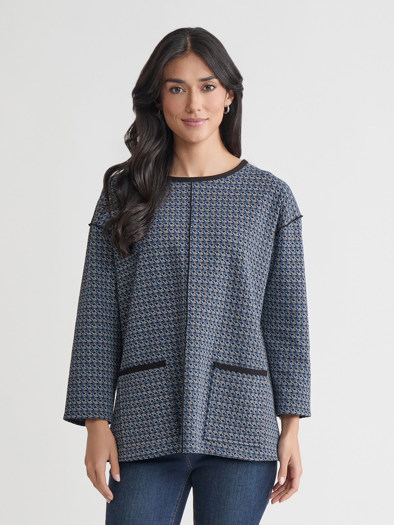 Plus Binding Edge Top, Serenity Knit