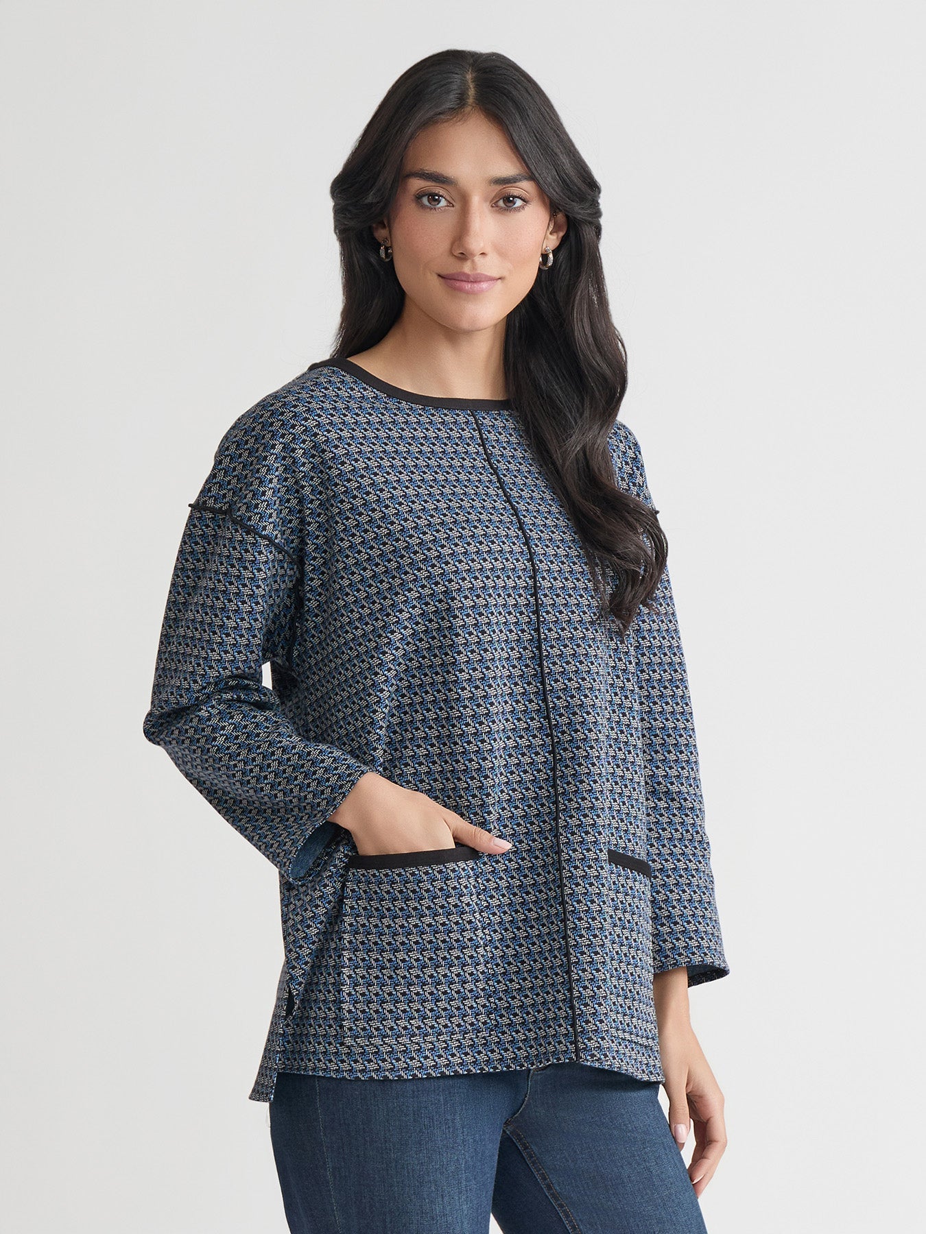 Plus Binding Edge Top, Serenity Knit