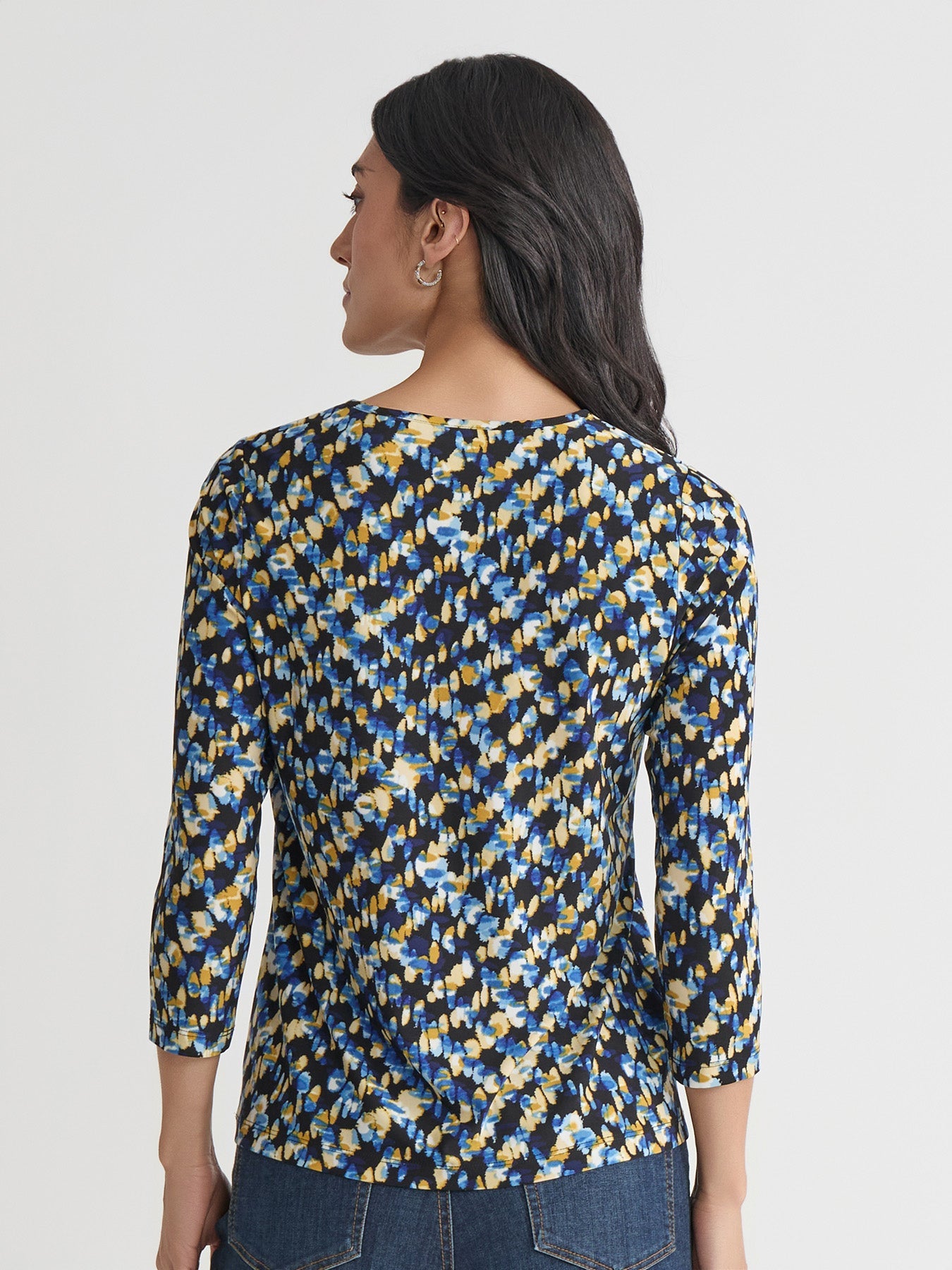 Keyhole Noodle Top, Printed Everyday Knit