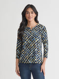 Keyhole Noodle Top, Printed Everyday Knit