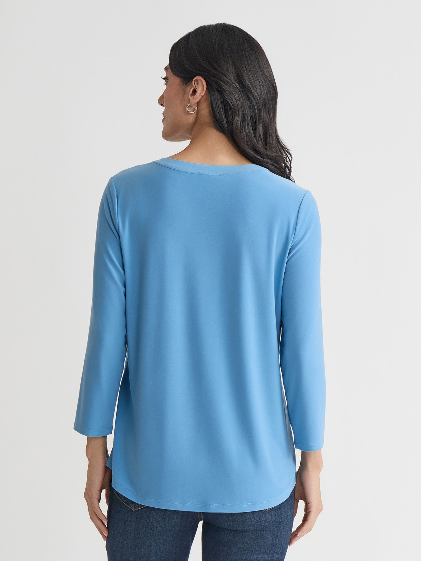 Petite Quarter Sleeve Top, Solid Everyday Knit