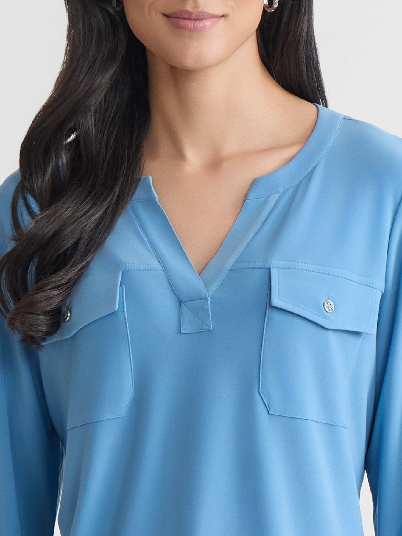 Petite Quarter Sleeve Top, Solid Everyday Knit