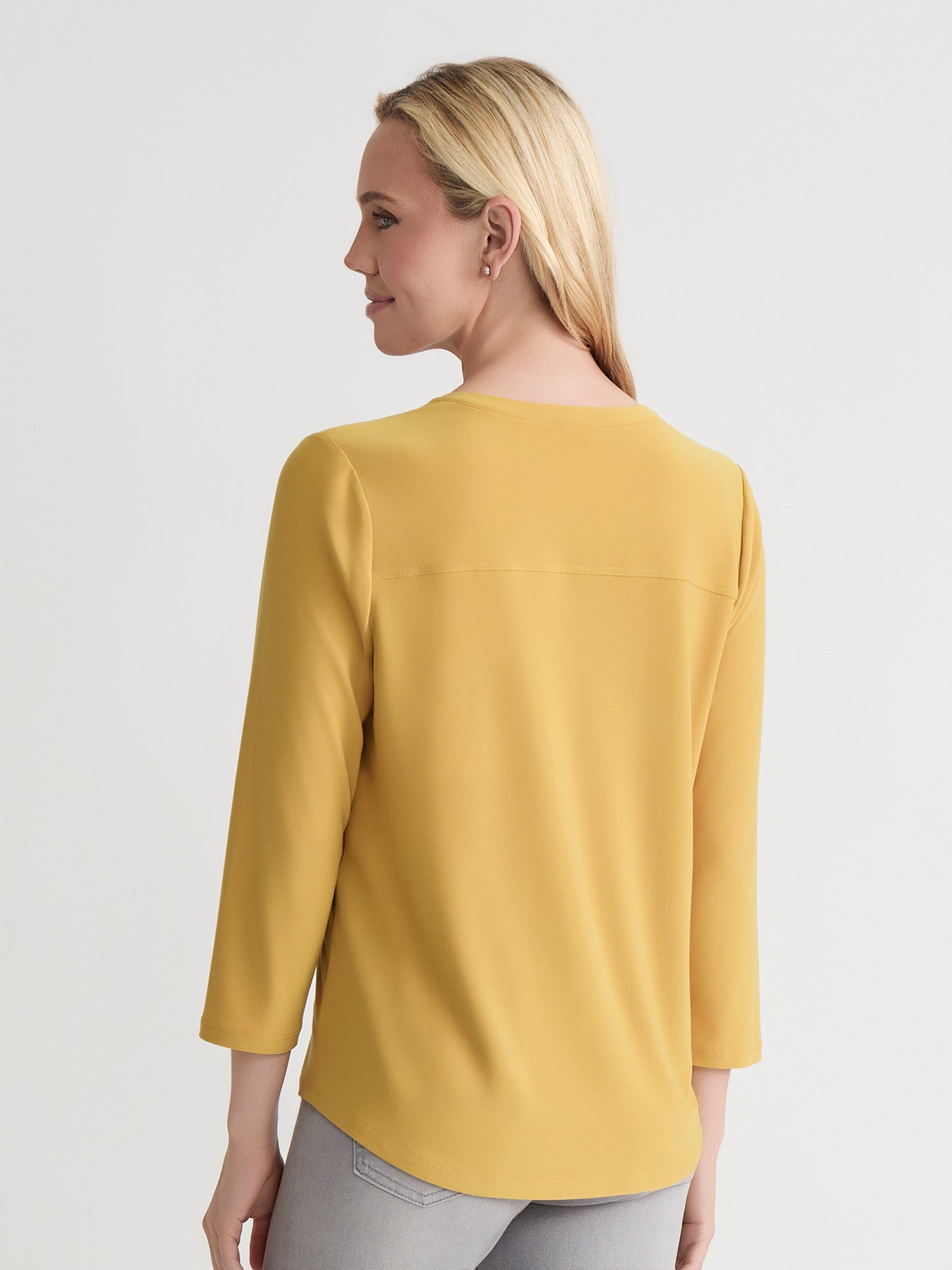 Petite Quarter Sleeve Top, Solid Everyday Knit