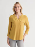 Petite Quarter Sleeve Top, Solid Everyday Knit